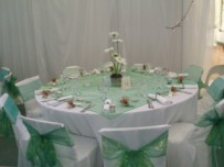 White gerberas centrepiece